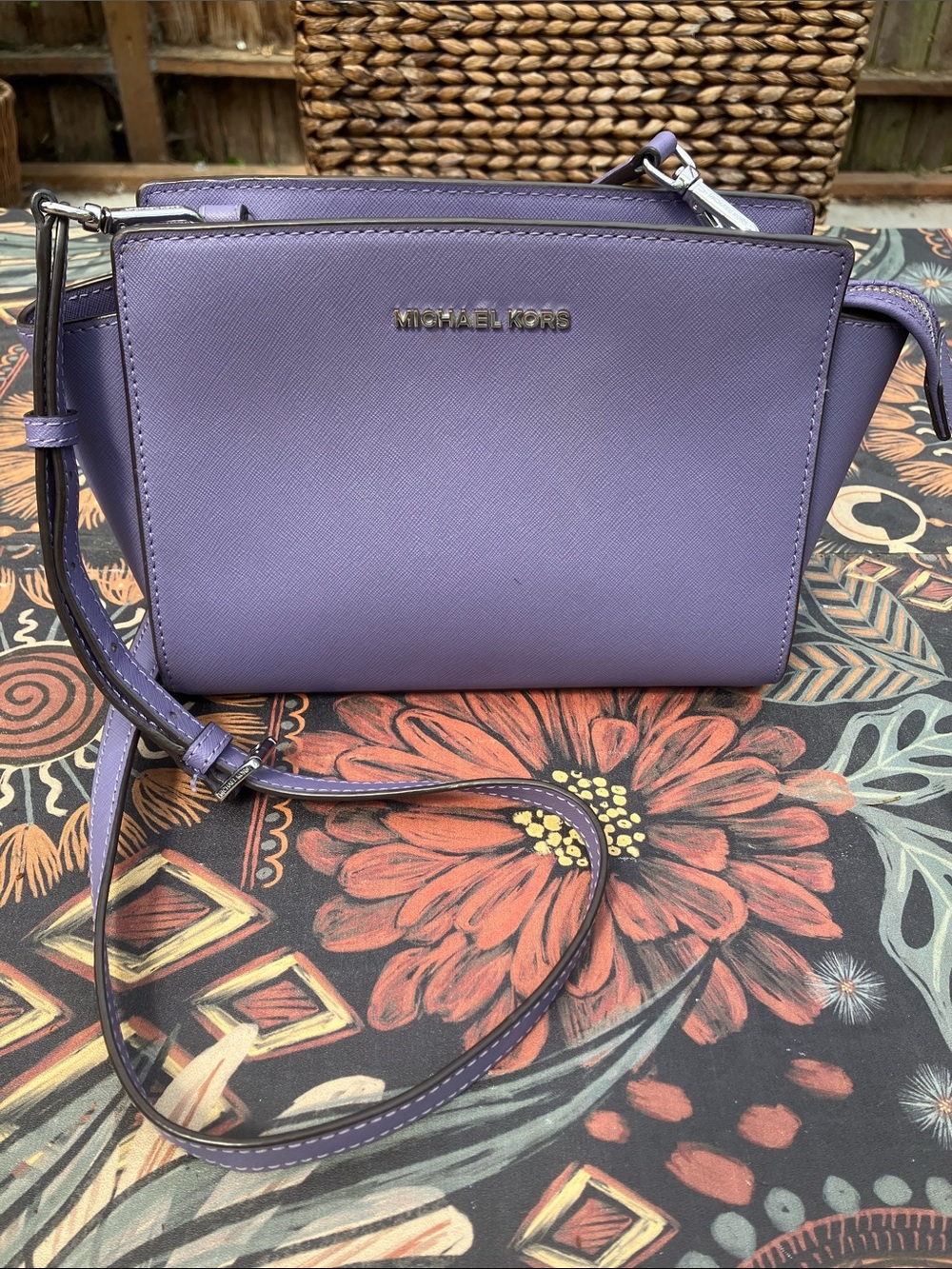 Michael Kors Plum Mini Selma Crossbody